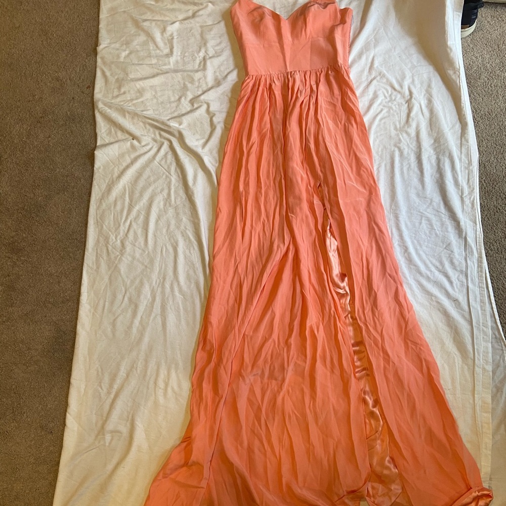 Amanda Uprichard Coral Maxi Dress